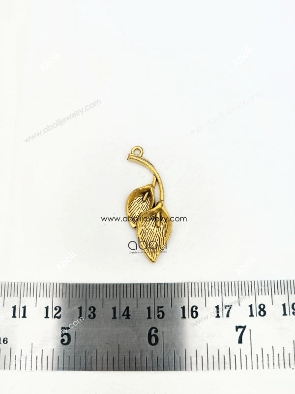 Classic Charm Golden Calla Lilly flowers Charm double flower petal charm CHMG117 1 charm