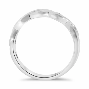 Contemporary Craft White Gold & Diamond Twist Band