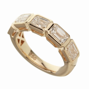Low-Cost Gift 18ky 5-Stone Emerald Diamond Anniversary Band (2.66cttw)