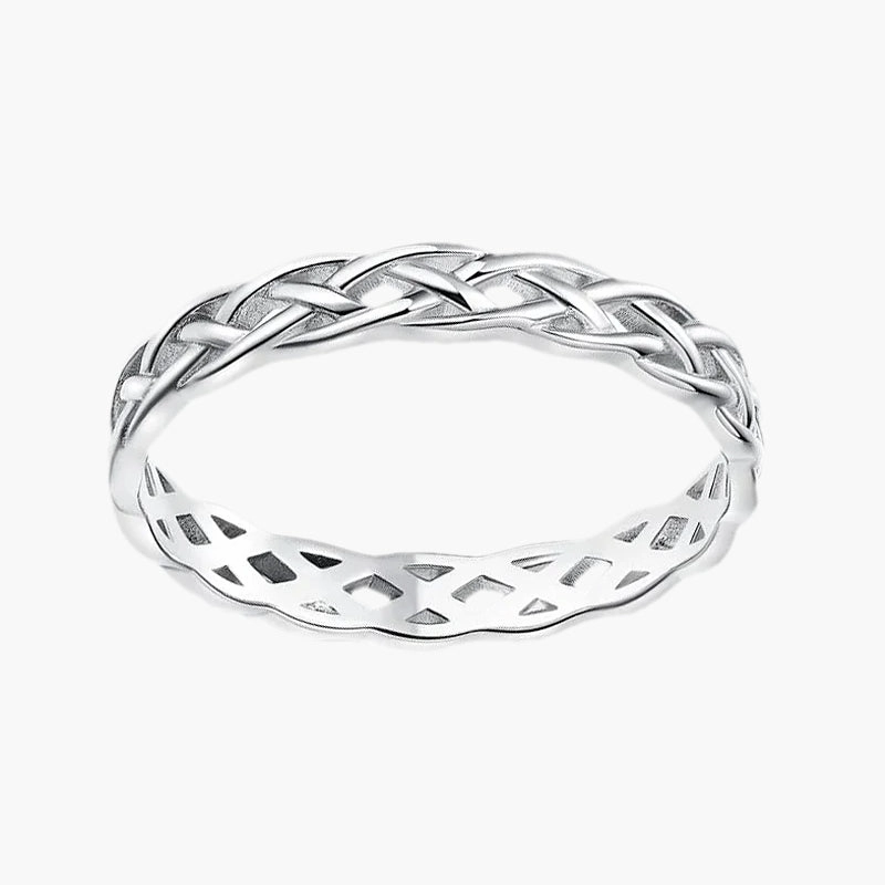 Gift worthy Formal Fit Woven Unisex Celtic Knot Eternity Wedding Band